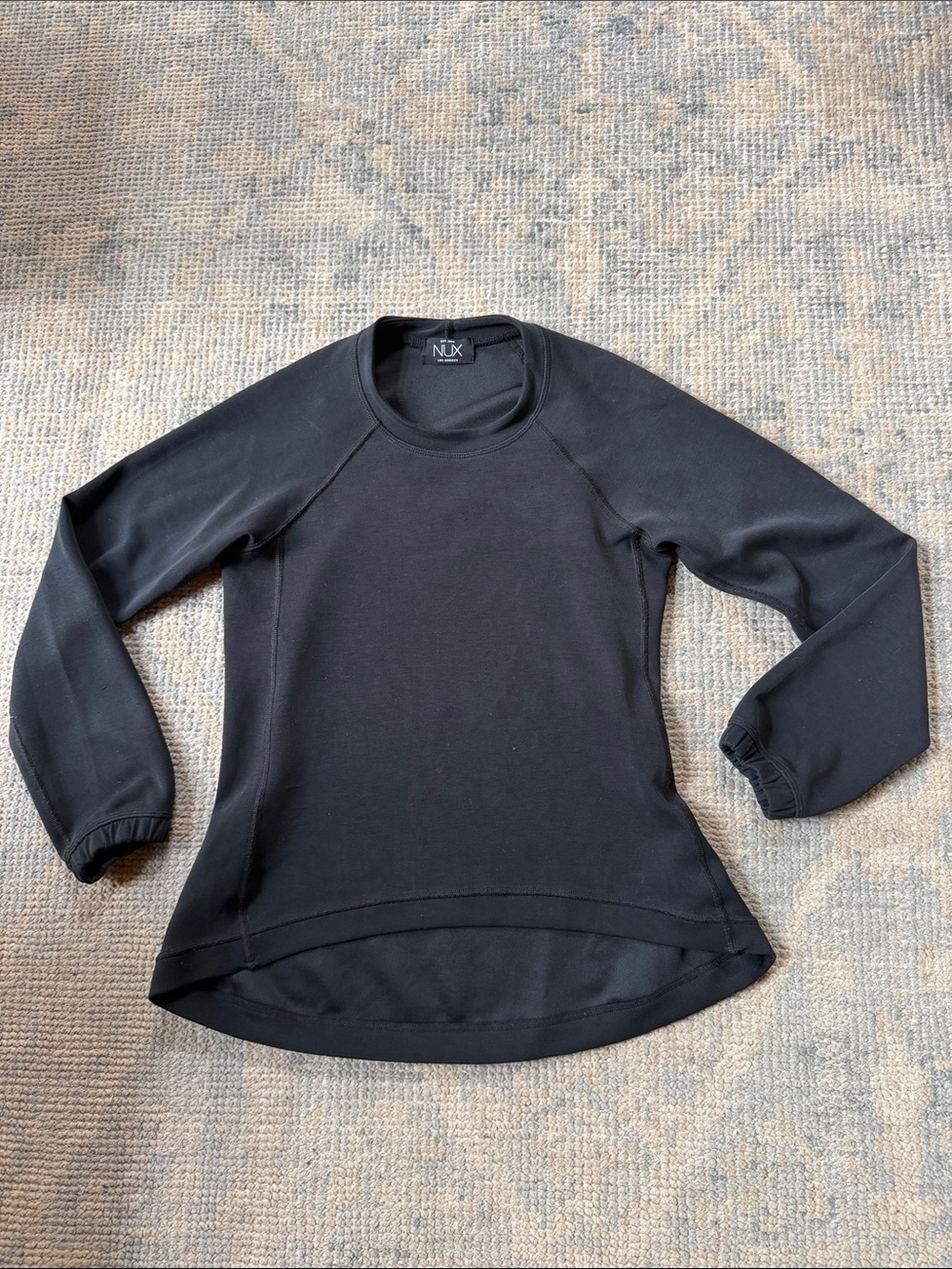 NUX Black Crewneck Active Top